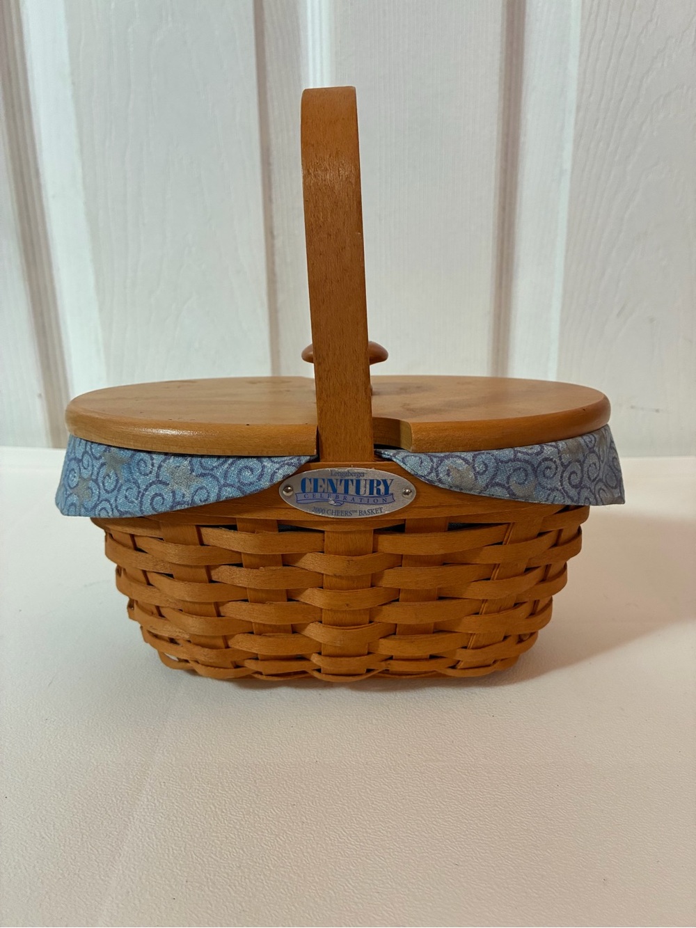 Longaberger 2000 Century Celebration Cheers Basket Combo w/ Lid Liner Protector